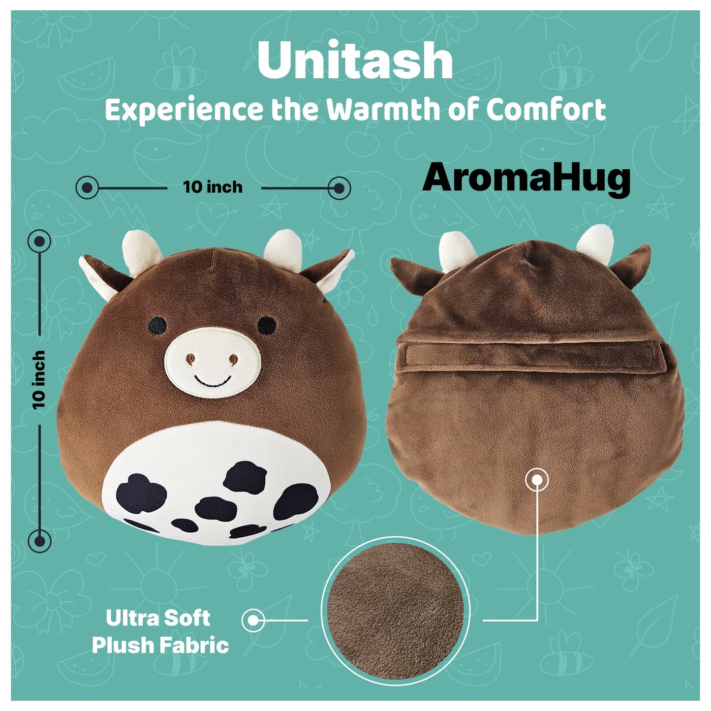 Unitash AromaHug Heating Pad – Microwaveable Plush Comfort Buddy