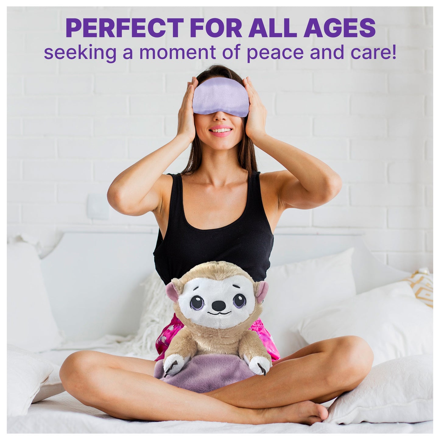 Flora Warmth Lavender Scented Plush Toy with Heating Pad & Eye Mask – Soothing Comfort for All Ages