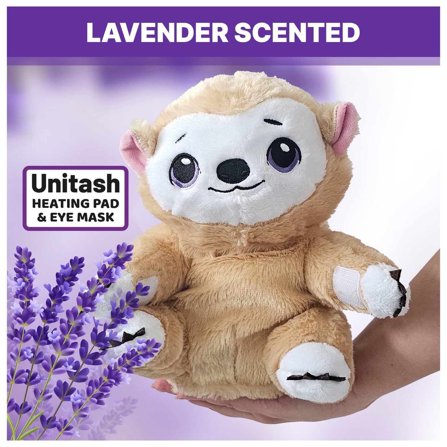 Flora Warmth Lavender Scented Plush Toy with Heating Pad & Eye Mask – Soothing Comfort for All Ages